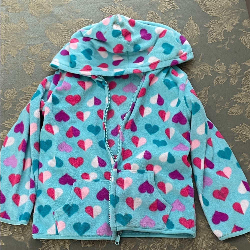 Garanimals Heart Pattern Hoodie - Blue, Pink, Purple